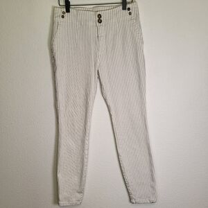 Anthropologie | Pilcro and the Letterpress High Rise Skinny Pinstripe Pants 28